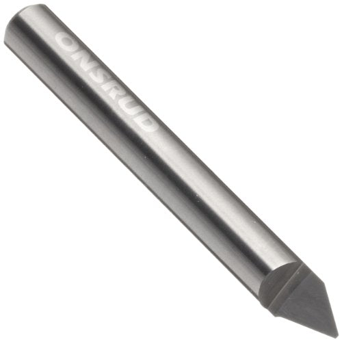 primary image of LMT Onsrud 37-05 Solid Carbide Engraving Tool, Uncoated (Bright) Finish, 1 Flute, 0.020" Tip Diameter, 60 Degree, 1/4" Shank Diameter, 2" Overall Length (Pack of 1)