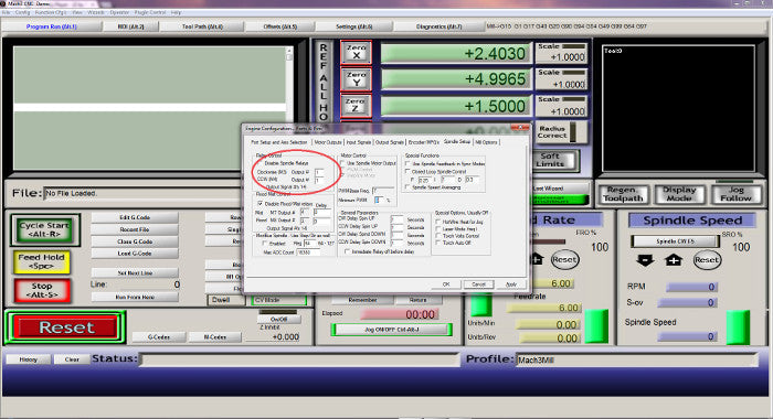 Mach 3 relay control configuration