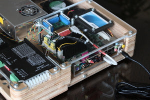 Top View looking toward the computer motherboard and hard drive