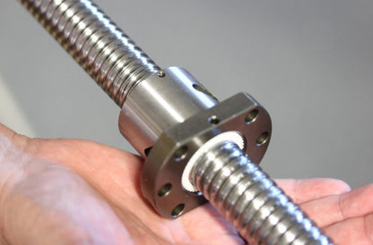 View of the 25mm ball screw and nut