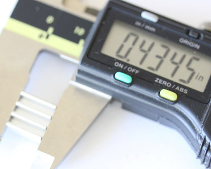 Measurement of the depth of the heat sink at 0.4345 inches (11.0363)