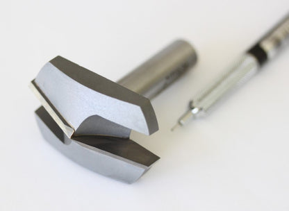 Onsrud 2" 140 degree Cut Diameter V-Carving End Mill front view 