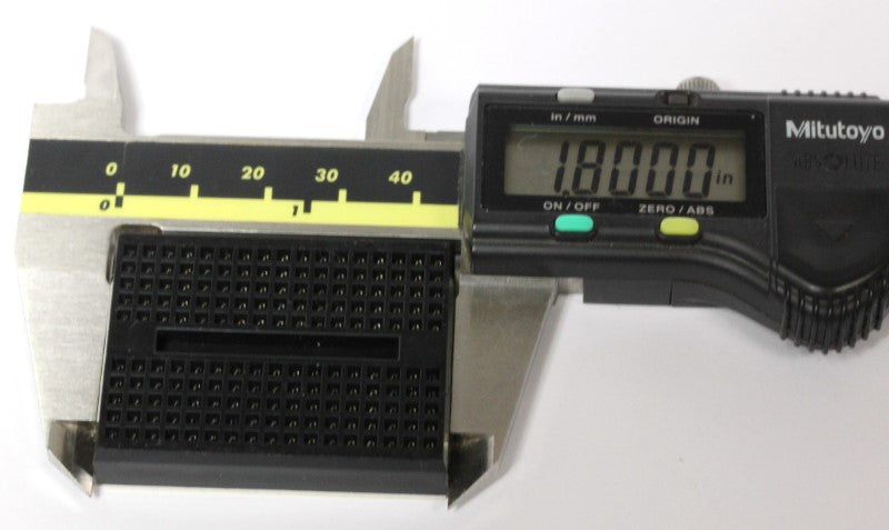 Length view of a mini breadboard 