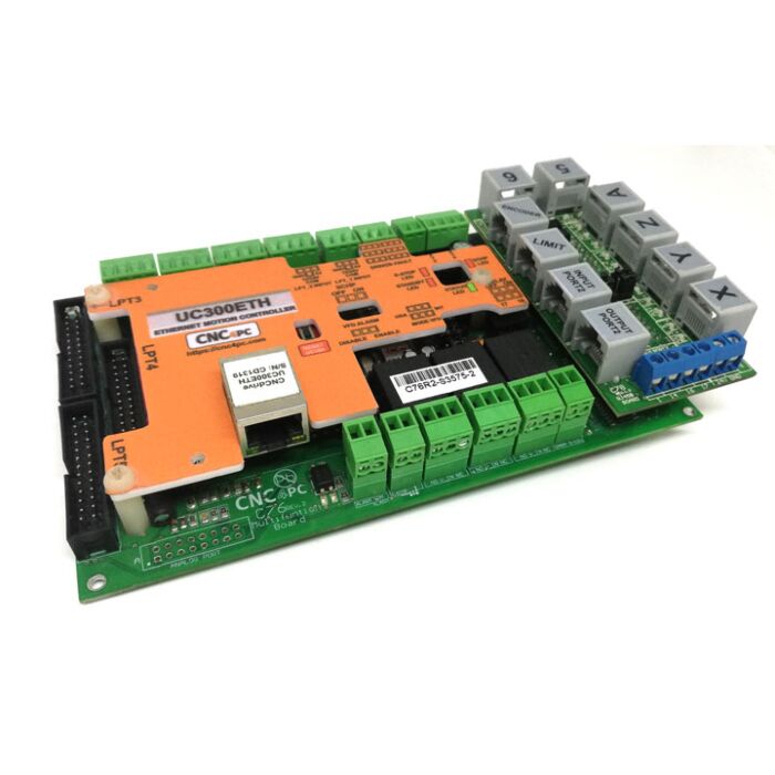 UC300ETH Ethernet motion controller and C76 multifunction CNC breakout board bundle for Mach3 Mach4 and UCCNC control systems