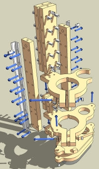 Partial Machine Assembly: Z-Axis for the blackToe and blackFoot CNC Machine Kits Version 4.3