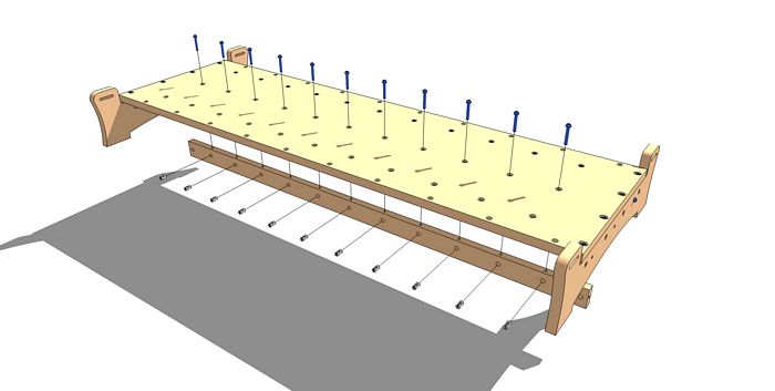 Fasten Second Under Table Support (rib)