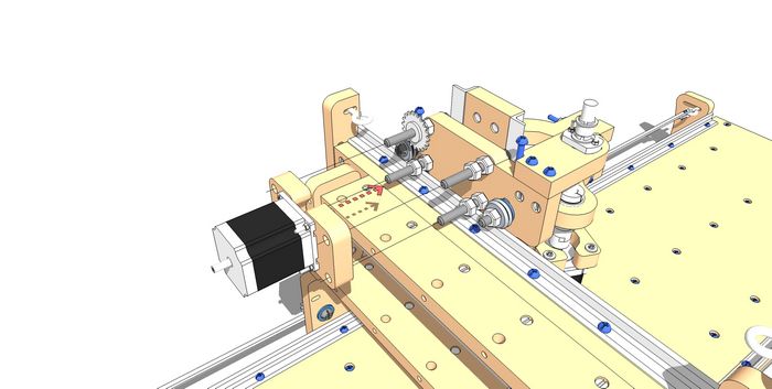 Slide Motor Mount Assembly onto Machine