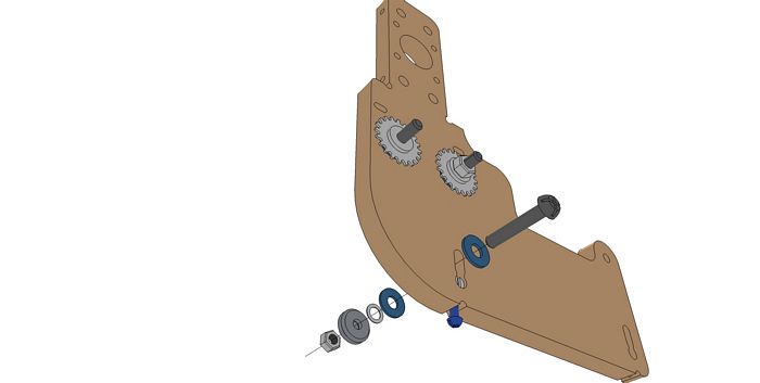 Add Bottom Rear V-Groove Assembly to Motor End Gantry Side