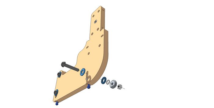 Add V-Groove Assembly to Rear Bottom of Shaft End Gantry Side