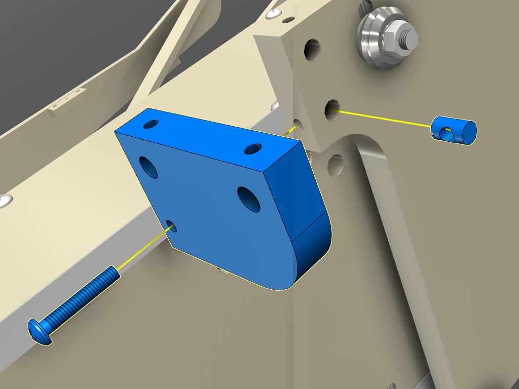 Attach antibacklash nut mount support to the ZY plate