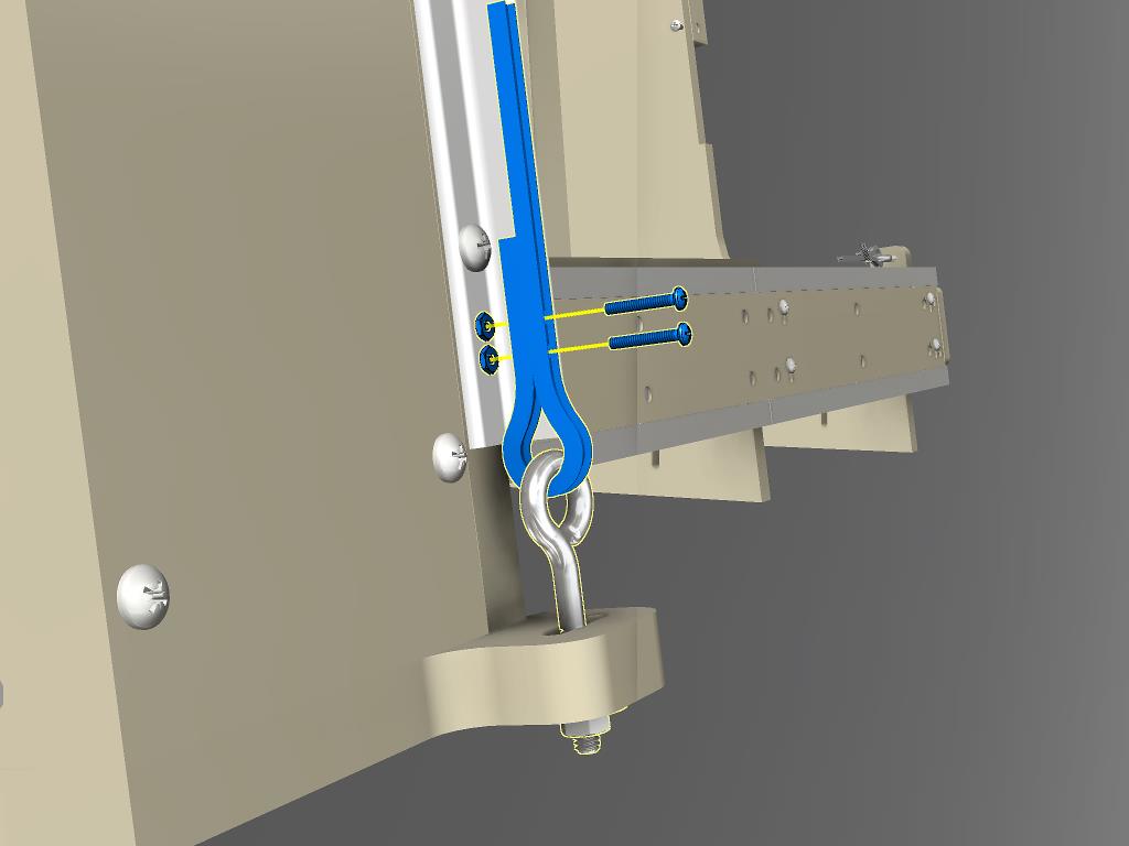 Secure the lower Y axis roller chain