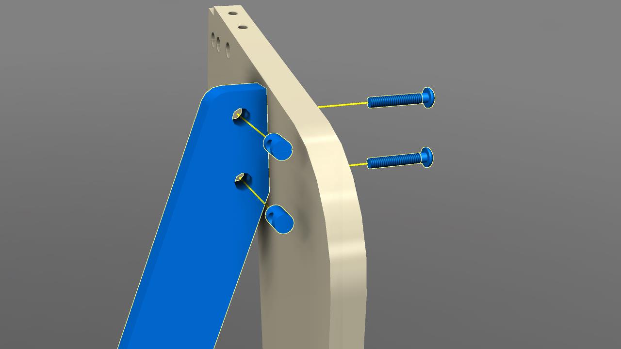 Attach rib supports to the rib