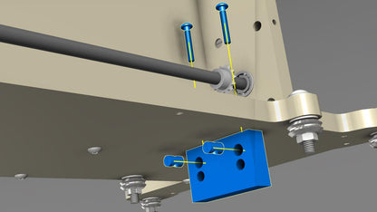 Attach x axis idler sprocket mount