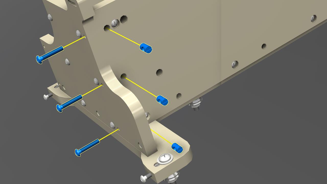 Attach the Y axis rail support to the other gantry side