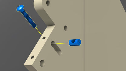 Attach a v-groove bearing adjustment screw