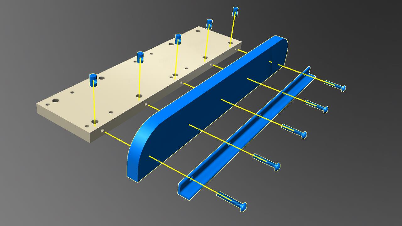 Attach Z axis rail to the z-axis side and rail support