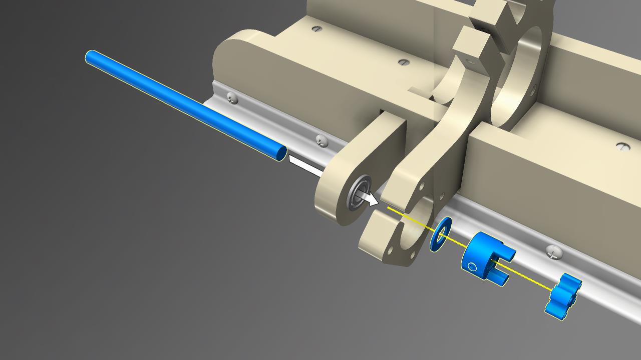 Assemble the drive mechanics to the Z axis assembly