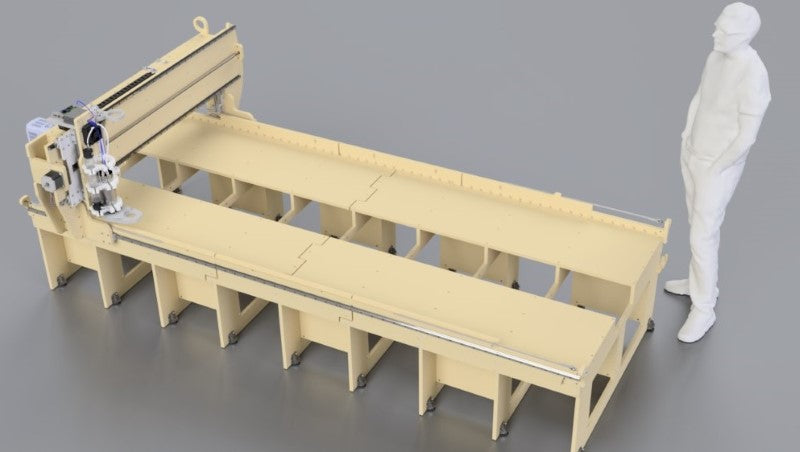 Main image of the greenbullv2 4x8 with only the cnc gantry