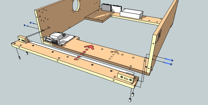 Install the Left Rail Support to Front and Back Panel