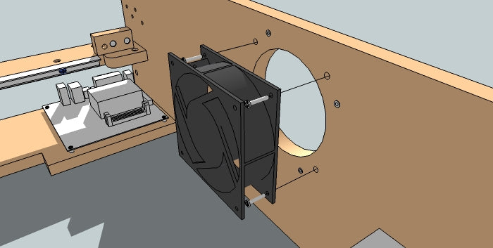 Install Fan to the Back Panel