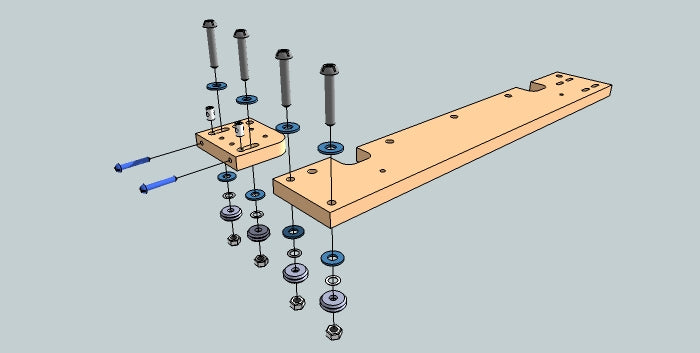 Fasten the V-Groove Bearing Assemblies for Gantry