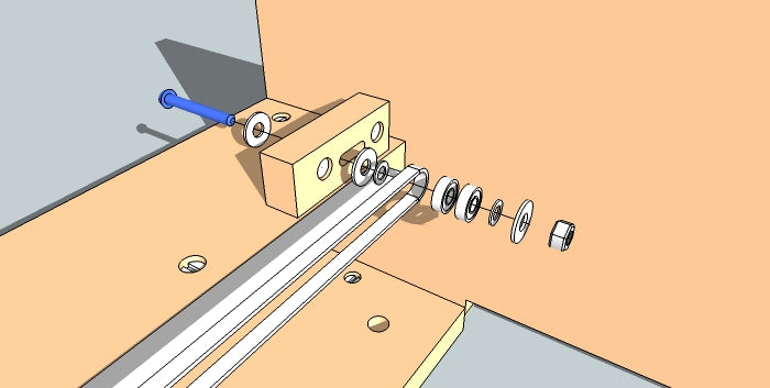 Install Y-Axis Belt Bearing Assembly