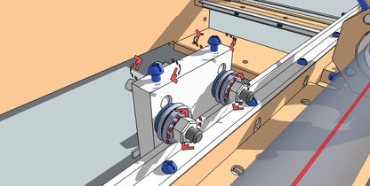 Adjust the V-Groove Bearings to the X-Axis Rail