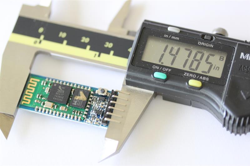 Length of the bluetooth module measuring 1.48 inchesinches